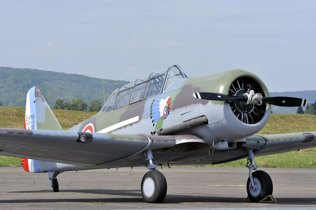 T6 Texan Registration F-AZCM, seen here at Luxeuil in France
